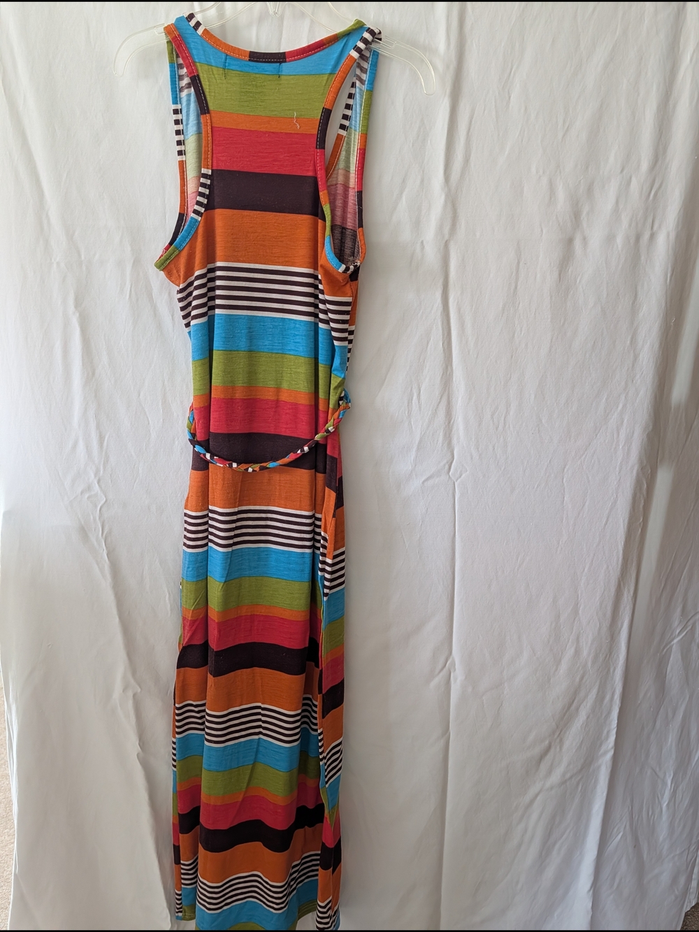 Multicolor Striped Racerback Maxi Dress - Women